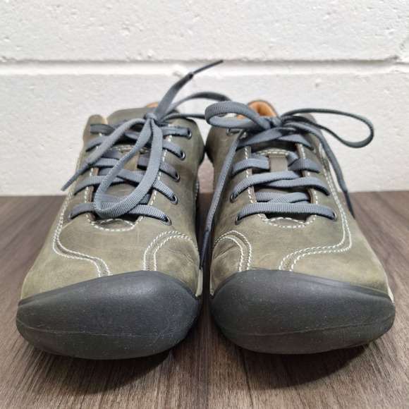 Keen Presidio Women's Leather Walking Hiking Shoes Olive Green Lace Up Size 7W - Picture 5 of 9